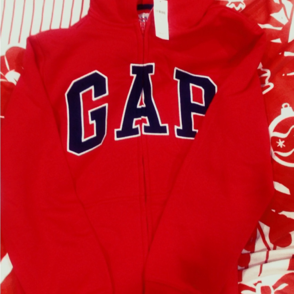 GAP Kids Bold Red Zip-Up Hoodie